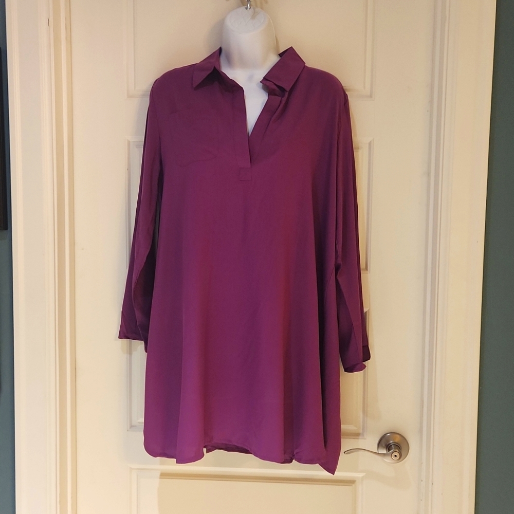 Locryz V-neckline Long Sleeve Tunic